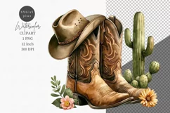 Western clipart, Cowboy boots clipart, Boots clipart Product Image 1