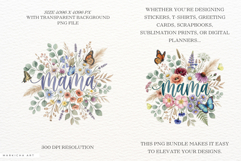 Flowers &amp; Butterfly Mothers Day Clipart 20 PNG Product Image 2