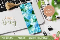 Blue Hydrangea Bookmark PNG, Flowers Bookmark Printable Product Image 1