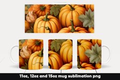 Fall autumn pumpkin mug wrap sublimation Product Image 1