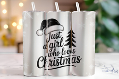 Just a girl who loves Christmas Tumbler Wrap | Christmas Product Image 1