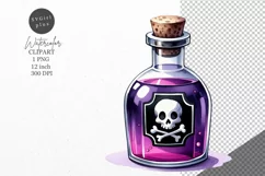 Halloween clipart, Potion bottle clipart, Kids Halloween Product Image 1