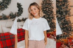 White Christmas Shirt Mockup Product Image 3