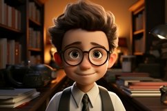 3D Character Child Boy Economist with relevant environment Product Image 1