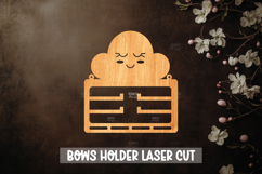 Bow holder laser cut - Wooden Nursery Decor Laser Product Image 1