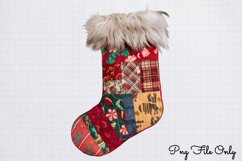 Patchwork Christmas Sublimation Clipart PNG Product Image 1