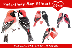 Valentine Love Bird Couple Clipart PNG Product Image 1