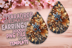 Chic Teardrop Design for Sublimation Projects , Autumn Flowe Product Image 1