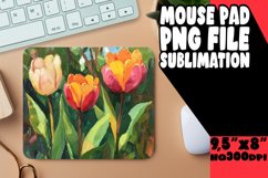 Vibrant Oil Painted Flower Round Design PNG Product Image 1