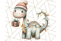 Christmas Dinosaur Party Png, Dino Clipart PNG Product Image 2