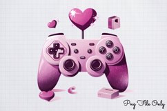 Valentine Game Controllers Sublimation Clipart PNG Product Image 1