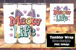 VIBRANT 20oz Tumbler Artwork for Gifts , Cat Quote Product Image 1