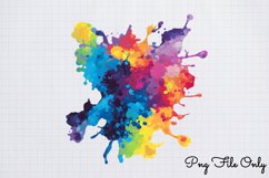 Watercolor Color Splash Clipart PNG Product Image 1