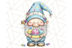 Ice Cream Gnome Clipart PNG Summer Dessert Art, Summer Gnome Product Image 2