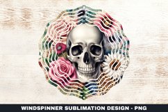 Skull Wind Spinner Sublimation Design Product Image 1
