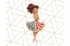 Patriotic Fashion Girl Clipart PNG for 4th of July Product Image 2