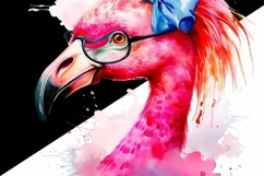 Tropical Pink Flamingo Digital Prints - Summer PNG Designs Product Image 2