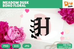 Meadow Dusk Boho Floral Monogram Product Image 1