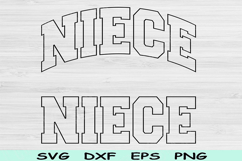 Niece Svg Dxf Cut Files, Niece Png, Niece Shirt Svg Files Product Image 1