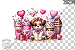 Valentine&#039;s Day Dog - Valentine Clipart Sublimation Product Image 1
