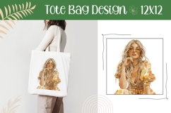 Summer Girl Illustration, Summer Tote Bag Design Product Image 1