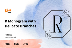 Monogram with Delicate Branches Product Image 1