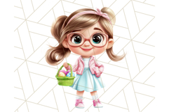 Kids Easter Clipart, Fun Holiday Easter Bunny PNG Printable Product Image 9