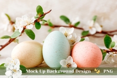 Cute Easter Background PNG, Floral Background Mockup Product Image 1