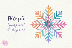 Disco Snowflake Clipart Groovy Christmas PNG Product Image 1