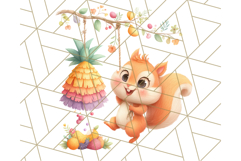 Tropical Fruit Party Animals PNG Clipart, Cute Summer Animal Product Image 2
