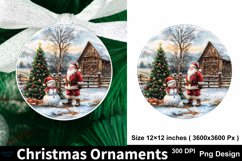 Christmas Ornaments PNG Round Sign PNG, Christmas Round Sign Product Image 1