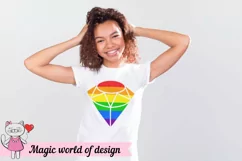 LGBT diamond Svg , Gay Pride Svg Files, Lesbian, Rainbow Product Image 4