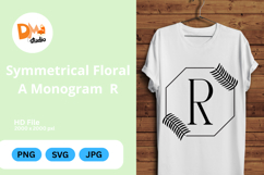 Symmetrical Floral Monogram Product Image 1