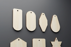 Keychain Laser Cut Files Bundle Wooden Keychain Blank Templa Product Image 4