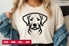 Dog Face Outline T-Shirt Design Product Image 1
