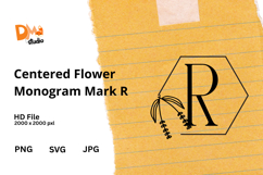Centered Flower Monogram Mark Product Image 1
