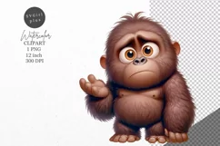 Gorilla clipart, Funny clipart, Safari clipart, Product Image 1