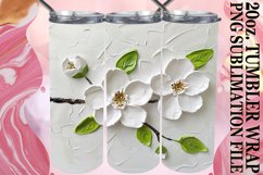 Floral Serenity: Sublimation 20oz Tumbler Product Image 1