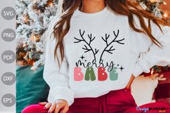 Merry Babe SVG Cut Files / Christmas Babe Design Product Image 1