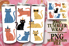 WHIMSICAL GIFT 20oz TUMBLER WRAP, Funny Cat Product Image 1