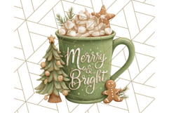 Christmas Coffee Mugs Clipart PNG Festive Cups Product Image 2