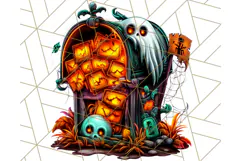 Haunted House PNG Clipart, Spooky Holiday Cartoon Graphics Product Image 2