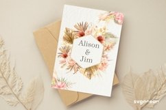 Boho Flowers Watercolor Frame Bundle Product Image 3