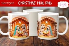 Christmas nativity mug wrap PNG for sublimation 11oz 15oz Product Image 2