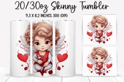 Valentine&#039;s Day Skinny Tumbler - Sublimation Tumbler Design Product Image 1