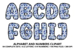 Coquette Shabby Chic Alphabet PNG Letters & Numbers 300DPI Product Image 2