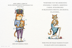 Whimsical Cat Mom With Kitten Clipart Product Image 2