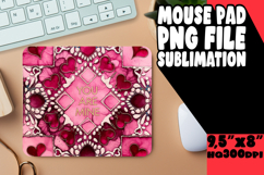 Cheerful MOUSE PAD Sublimation PNG, Love Product Image 1