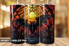 Stained Glass Halloween Bat PNG Tumbler Design Product Image 1