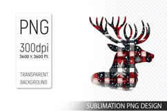 Cute Christmas Reindeer , Animal Sublimation Clipart PNG Product Image 1